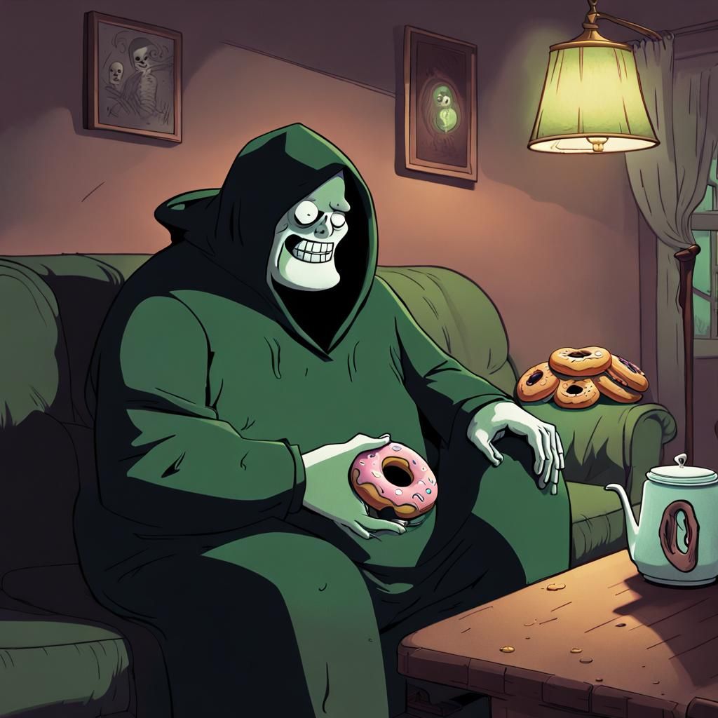 the Grim Reaper visits Peter Griffin of Family Guy, or Homer from Simpsons?