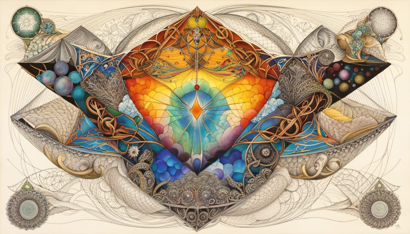 Balanced Celtic Quantum Love with Refractive Elements