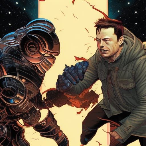 Elon Musk vs Jeff Bezos: Comic Book Battle