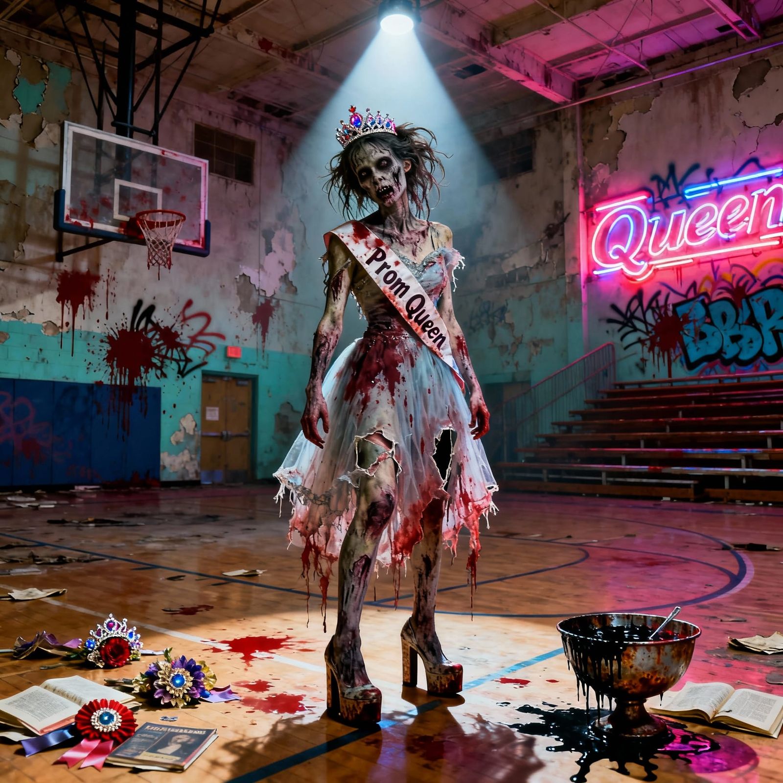 Zombie Prom Queen in Spotlight