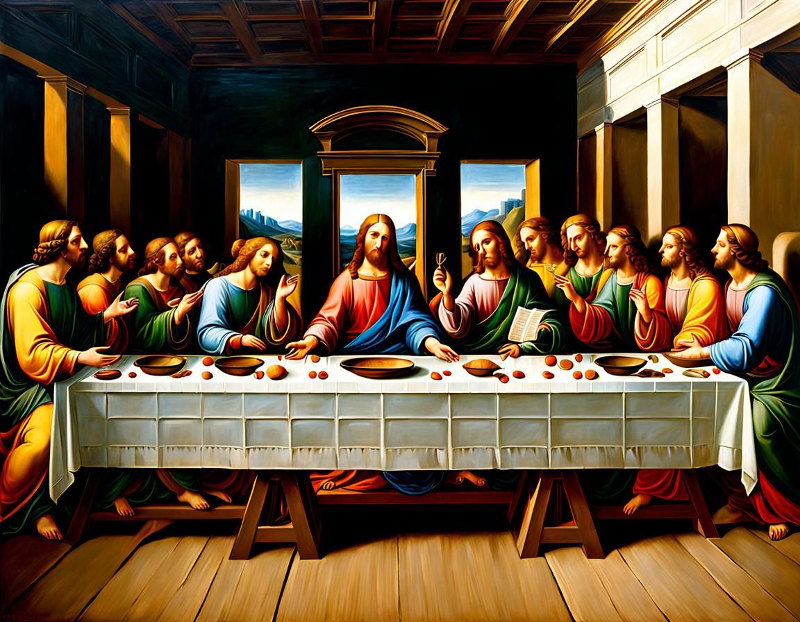 The Last Supper in Impasto Style