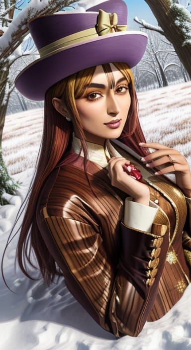 Portrait of an Elegant Lady in Cherrywood Asalwar Kameez