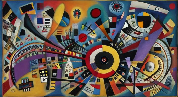 Abstract Alchemic Impasto Painting in Expressionist Style