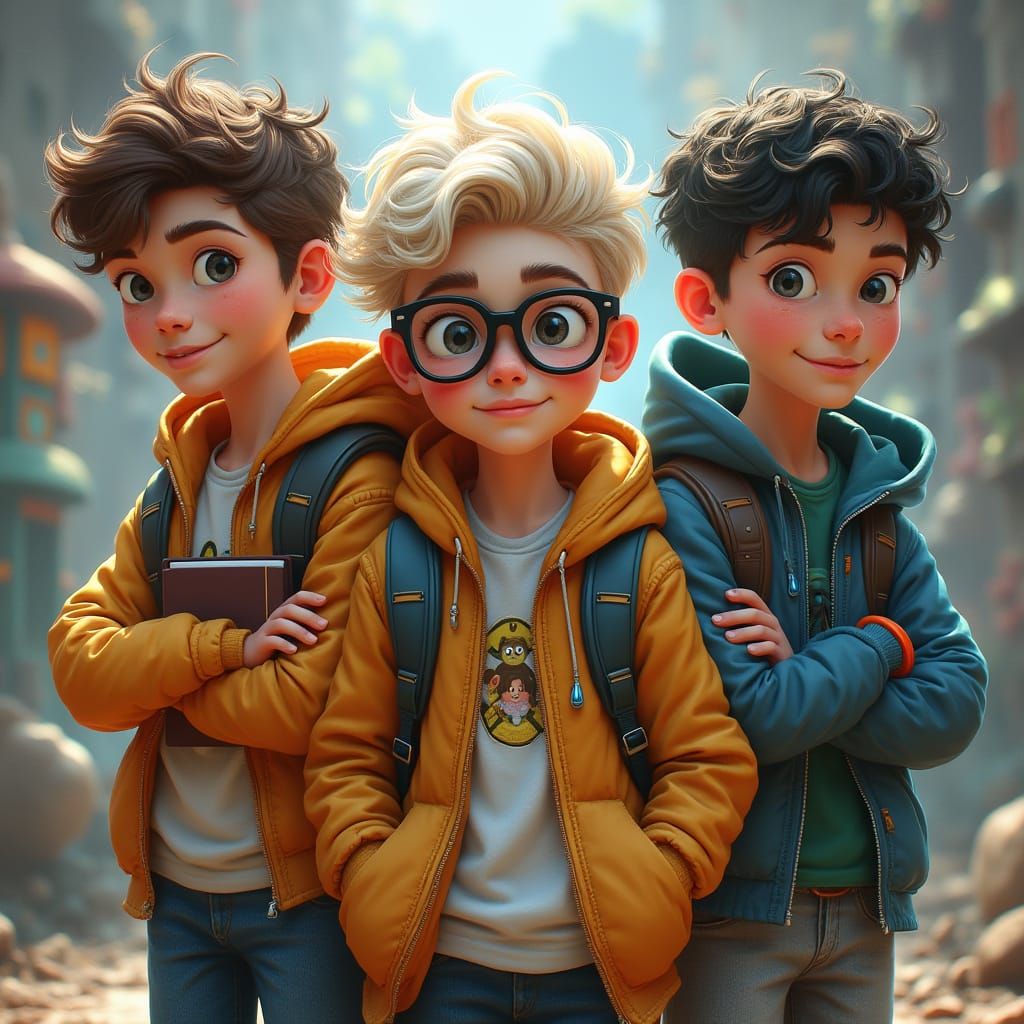 Whimsical Friends in a Fantastical Realm