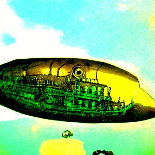 ship steampunk zeppelin