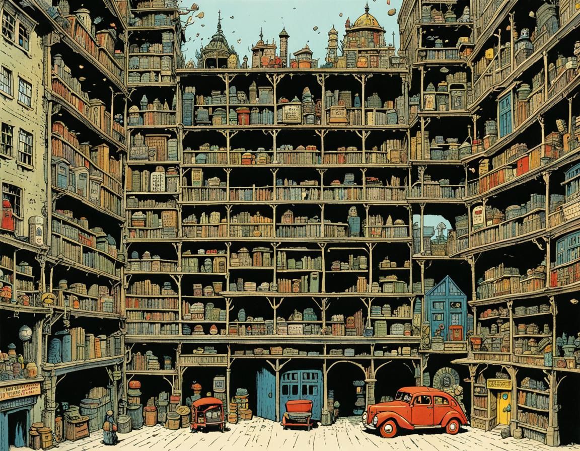 Golden Age Comic Book Style Composition