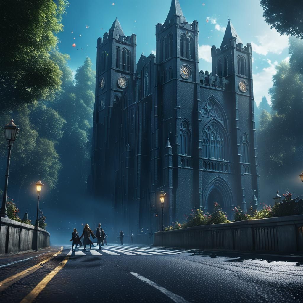 Abbey Road Matte Painting in Cinematic Style