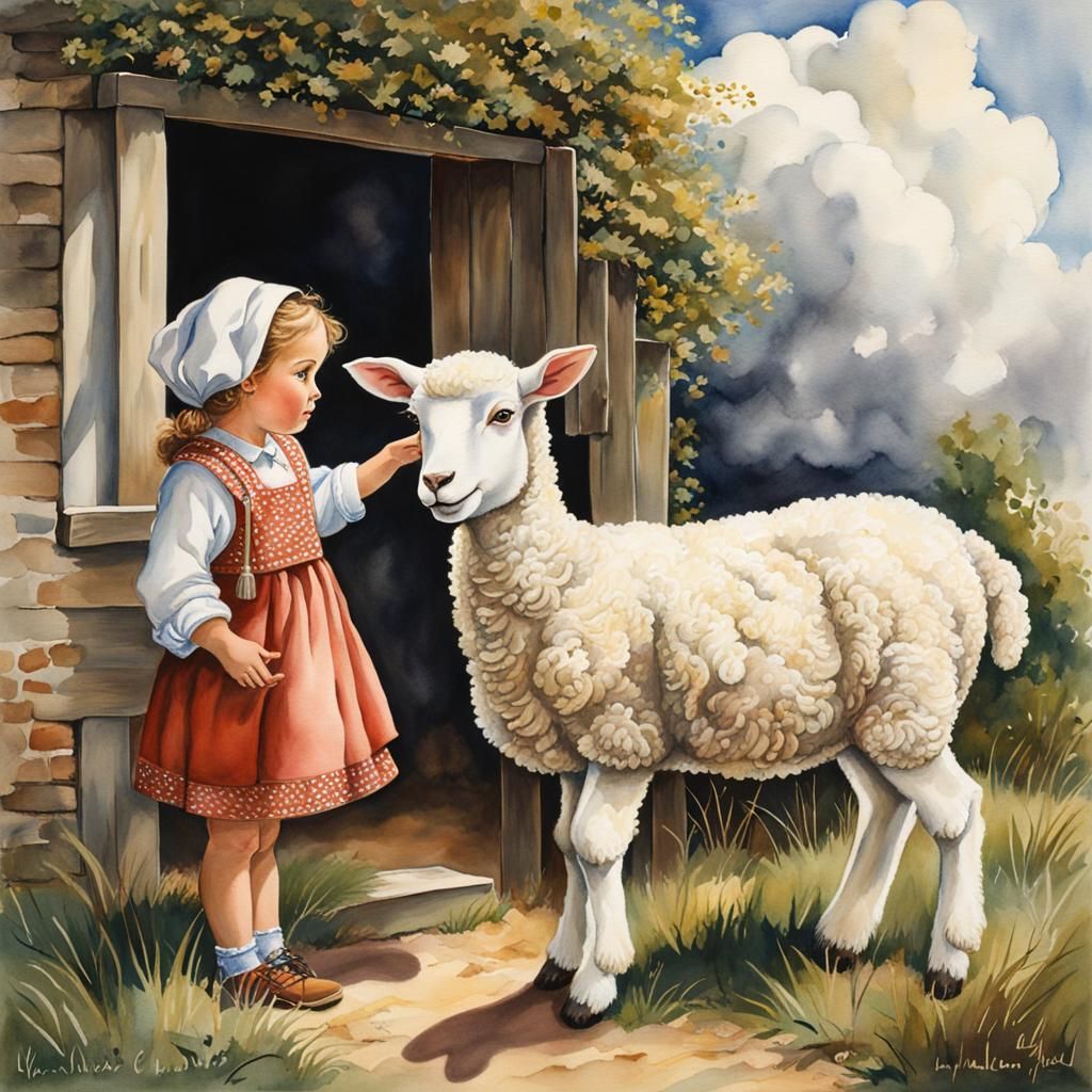 Mary had a little lamb, whose fleece was white as snow