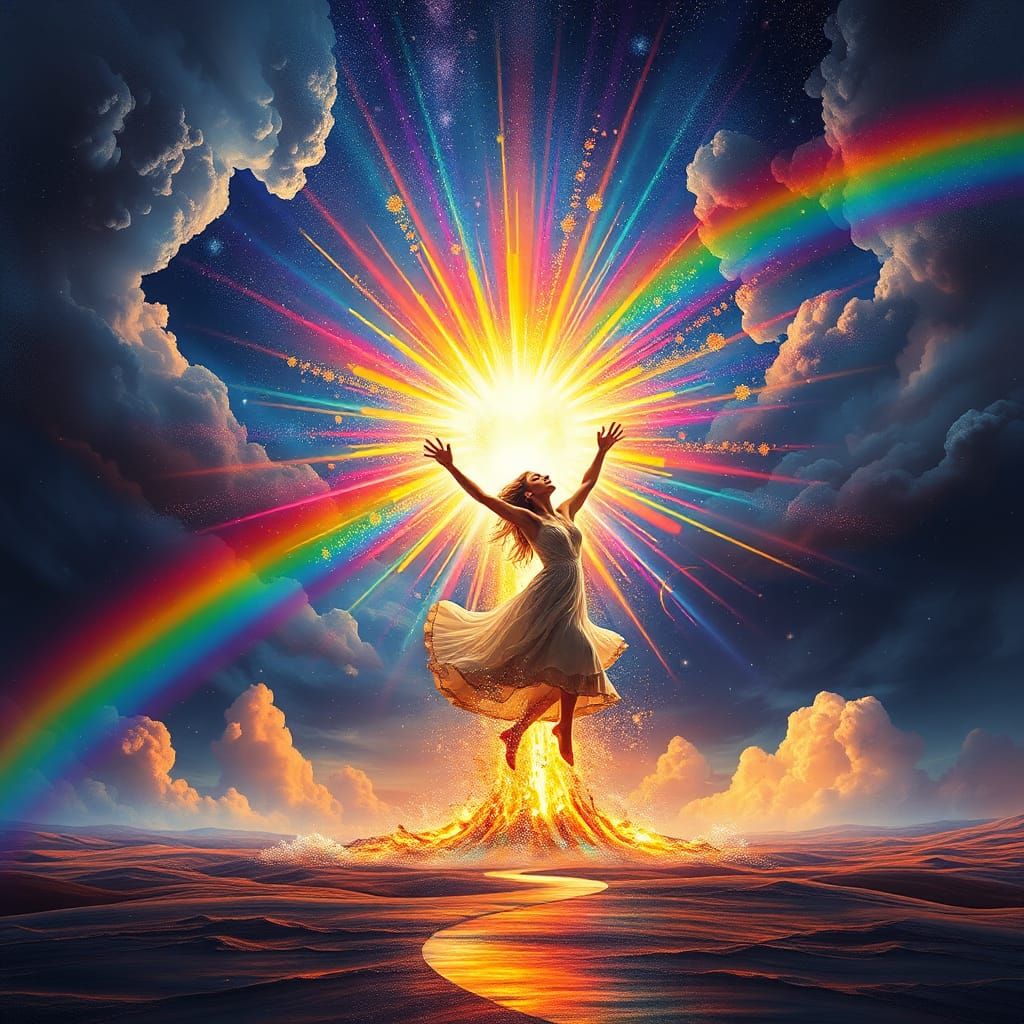 Rainbow Dancer in Cosmic Explosion: Magnetic Vision