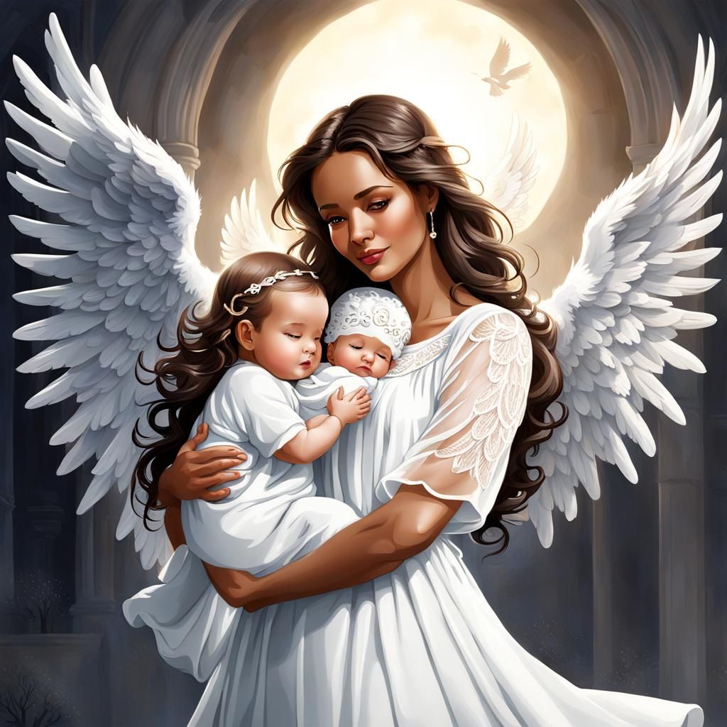 Angel with Baby: A Portrait of Divine Love