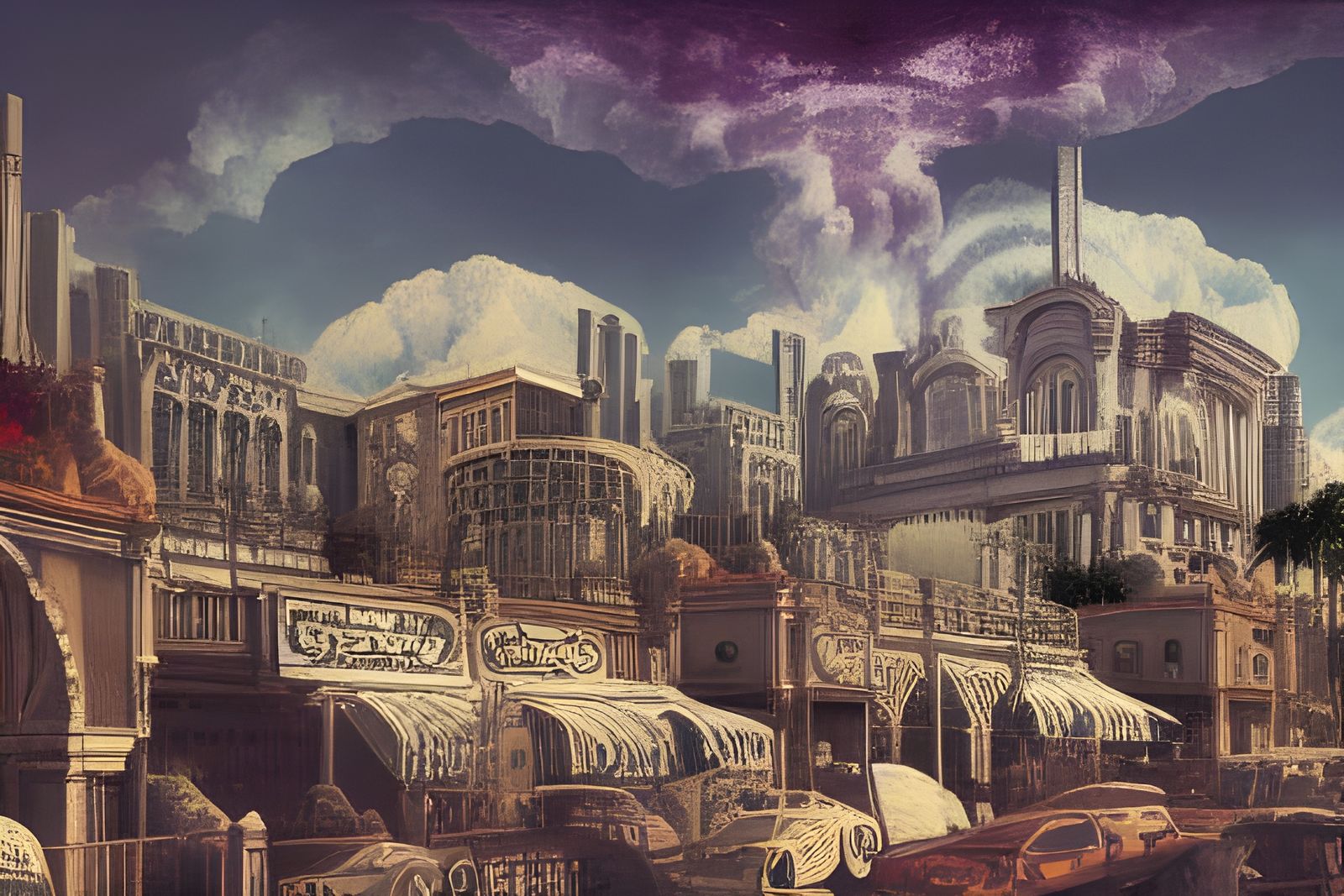 Scarface in Retro-Futuristic Renaissance GTA Style