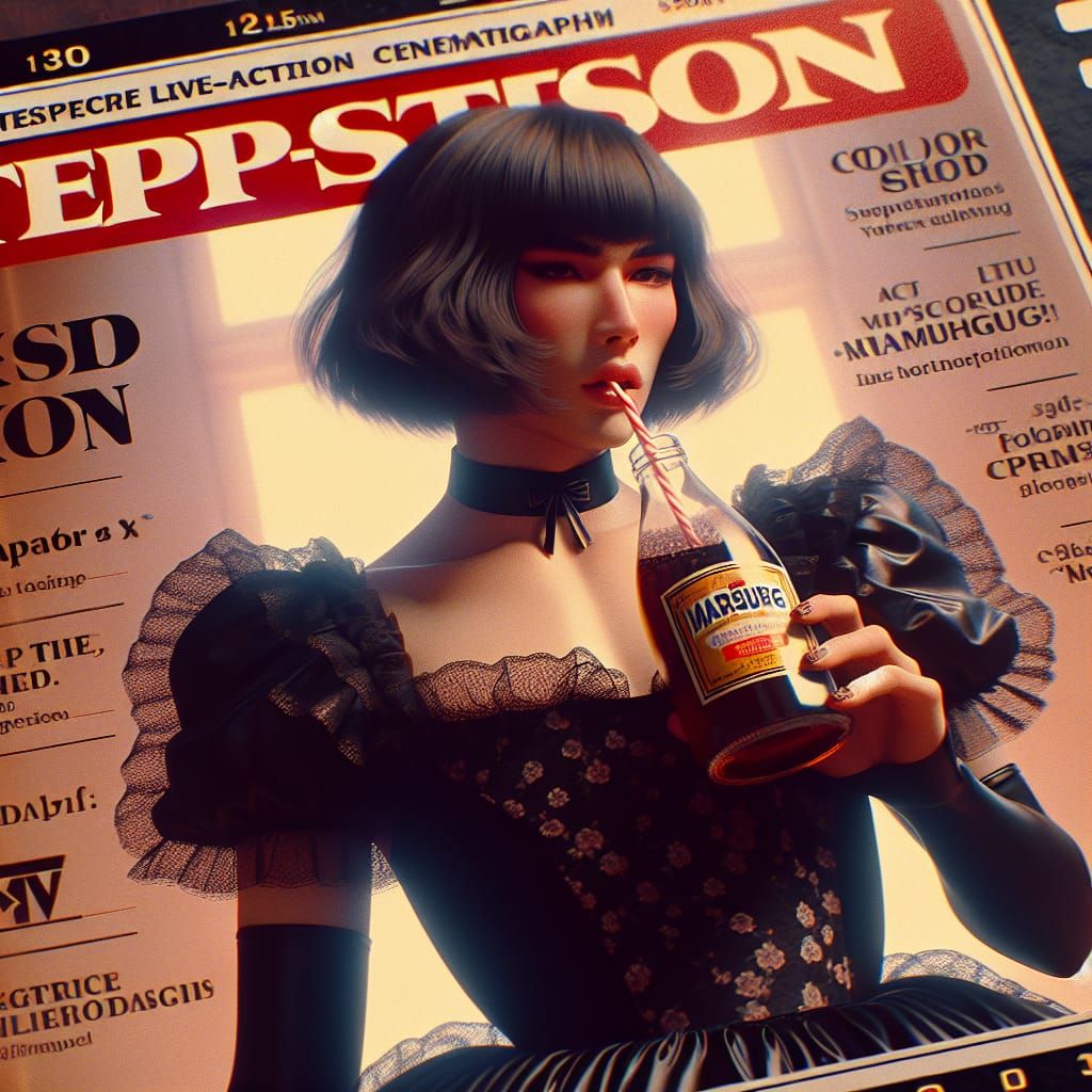 StepsonMagazine Cover: Androgynous Figure in Black Dress