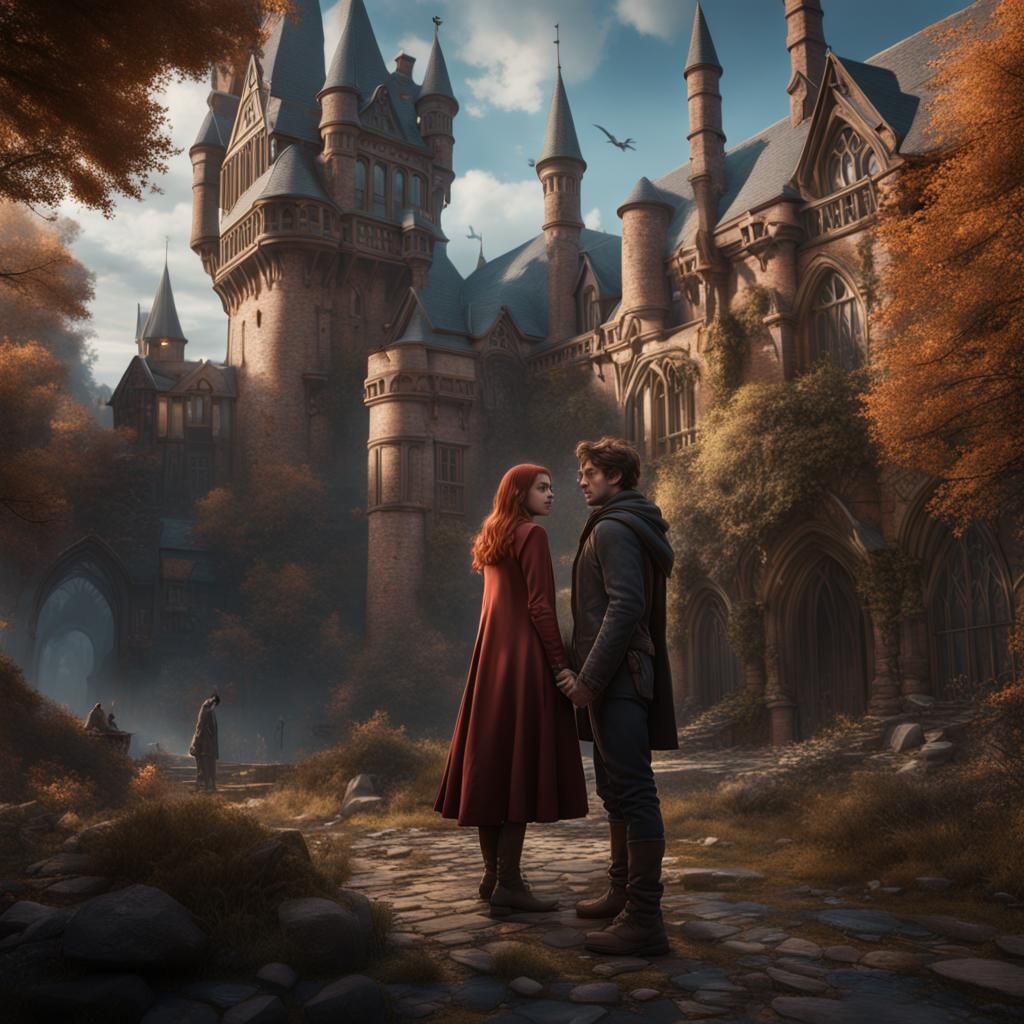 Harry and Ginny: Detailed Fantasy Concept Art