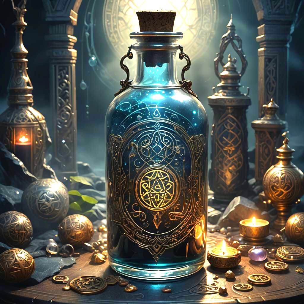 Dark Fantasy Masterpiece in Purple and Yellow