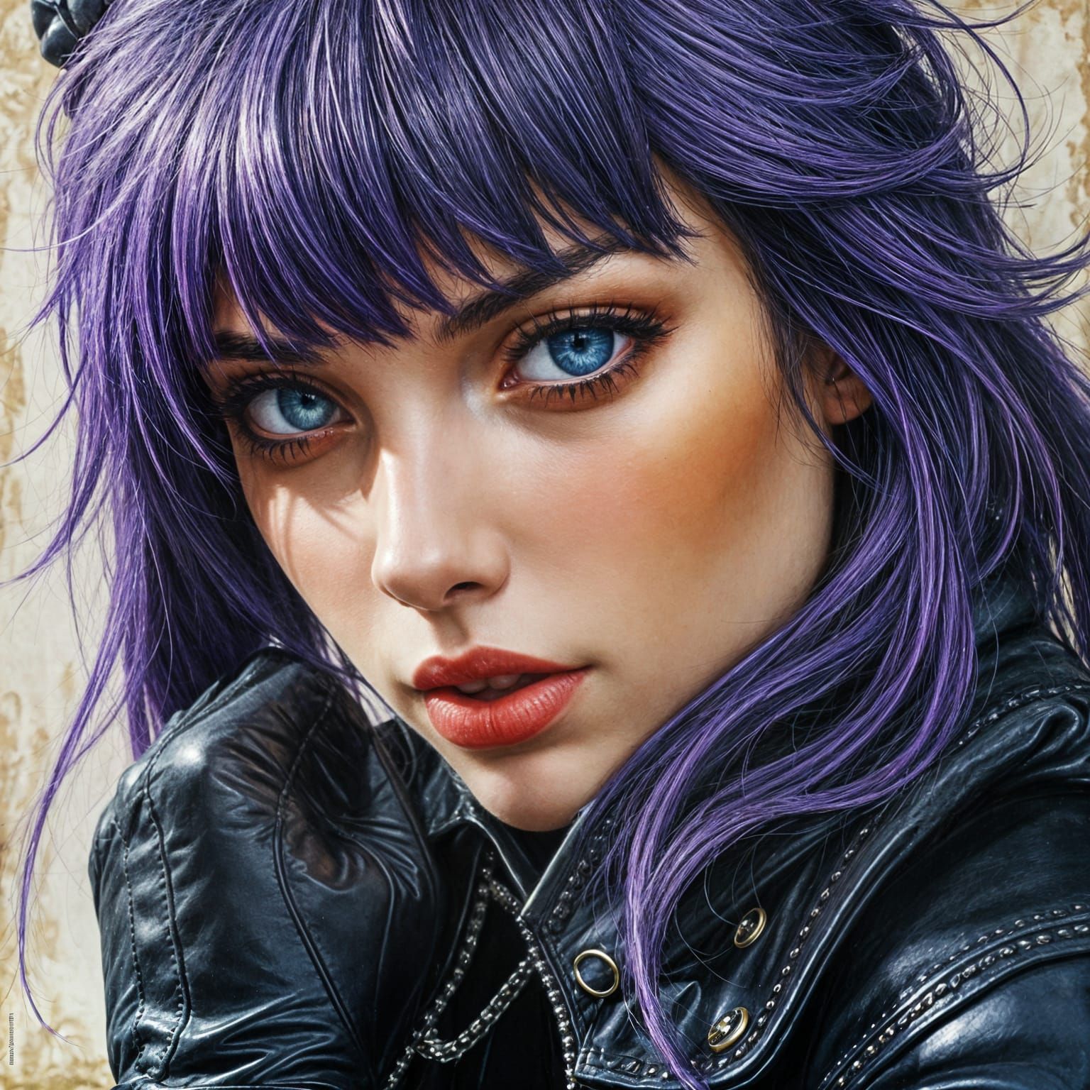 Violet-Eyed Fantasy Rogue in Hyperrealistic Fantasy Style