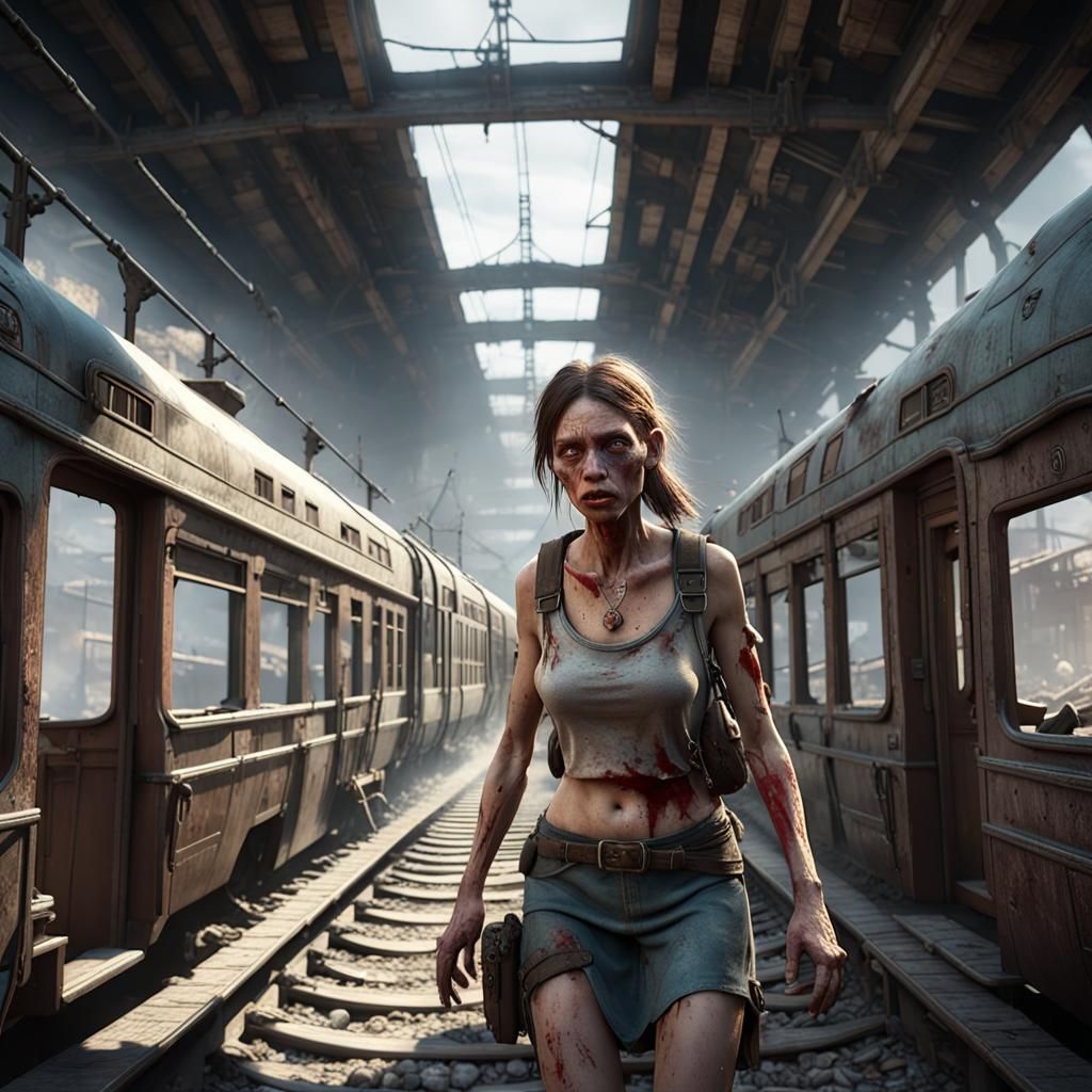 Zombie Apocalypse: Survivor Arrives in Ruined Town
