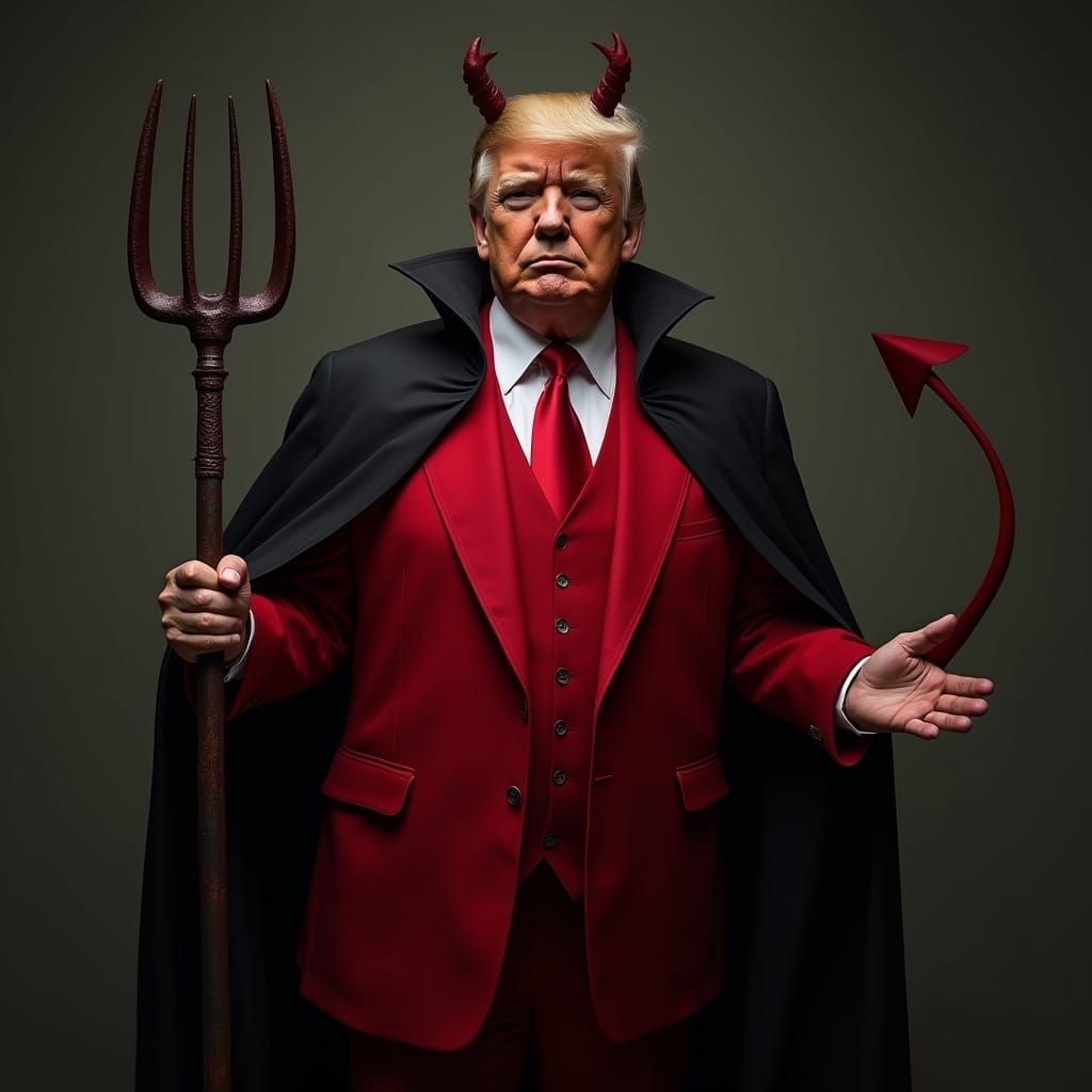Donald Trump as Dark Lord in Photorealistic Portrait