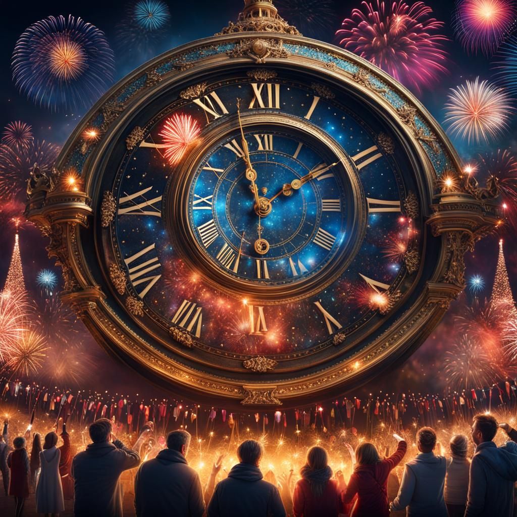 New Year's Eve Midnight Celebration in Winter