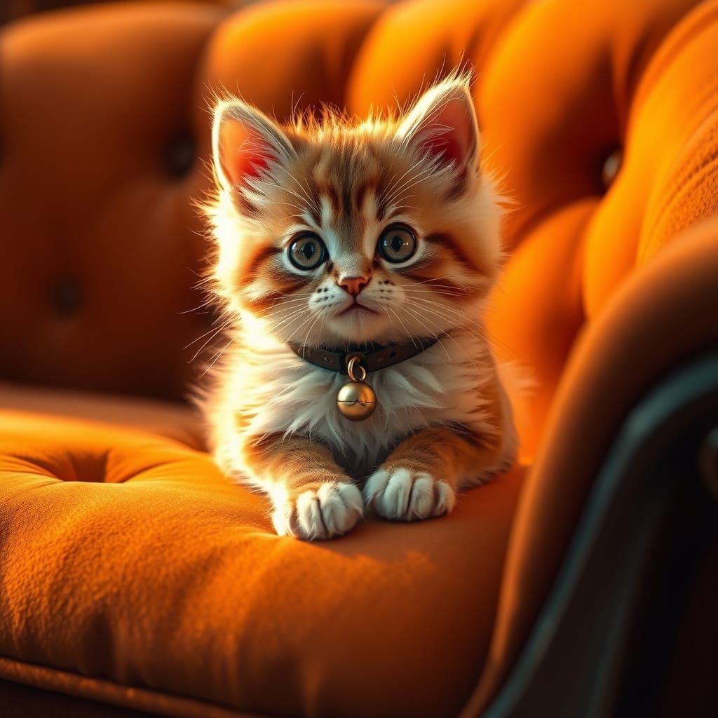 Cozy Kitten in Velvet Paradise