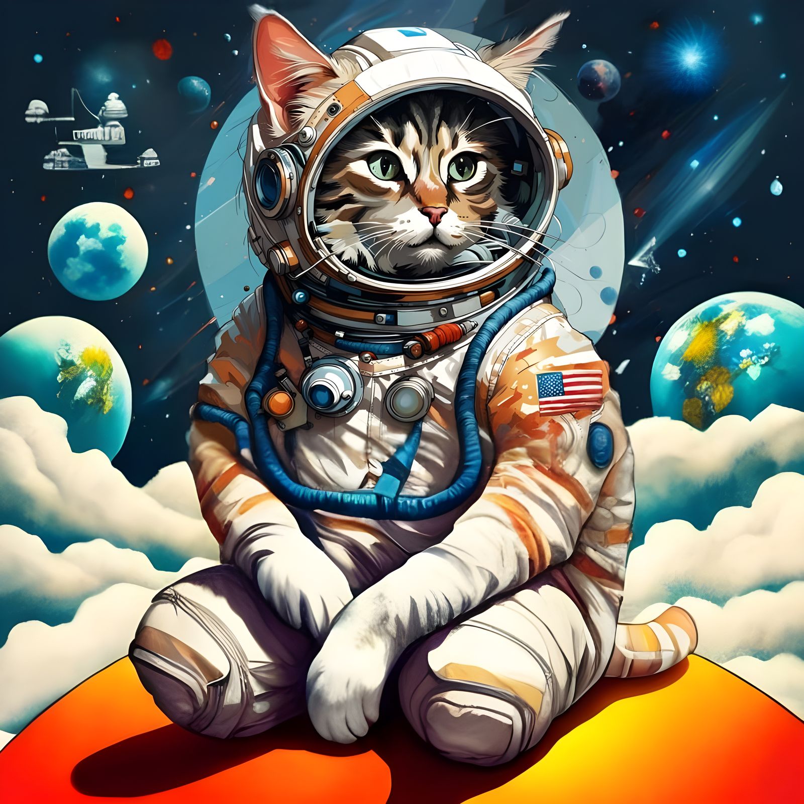 "Major Tomcat To Ground Control" Outpainted Version