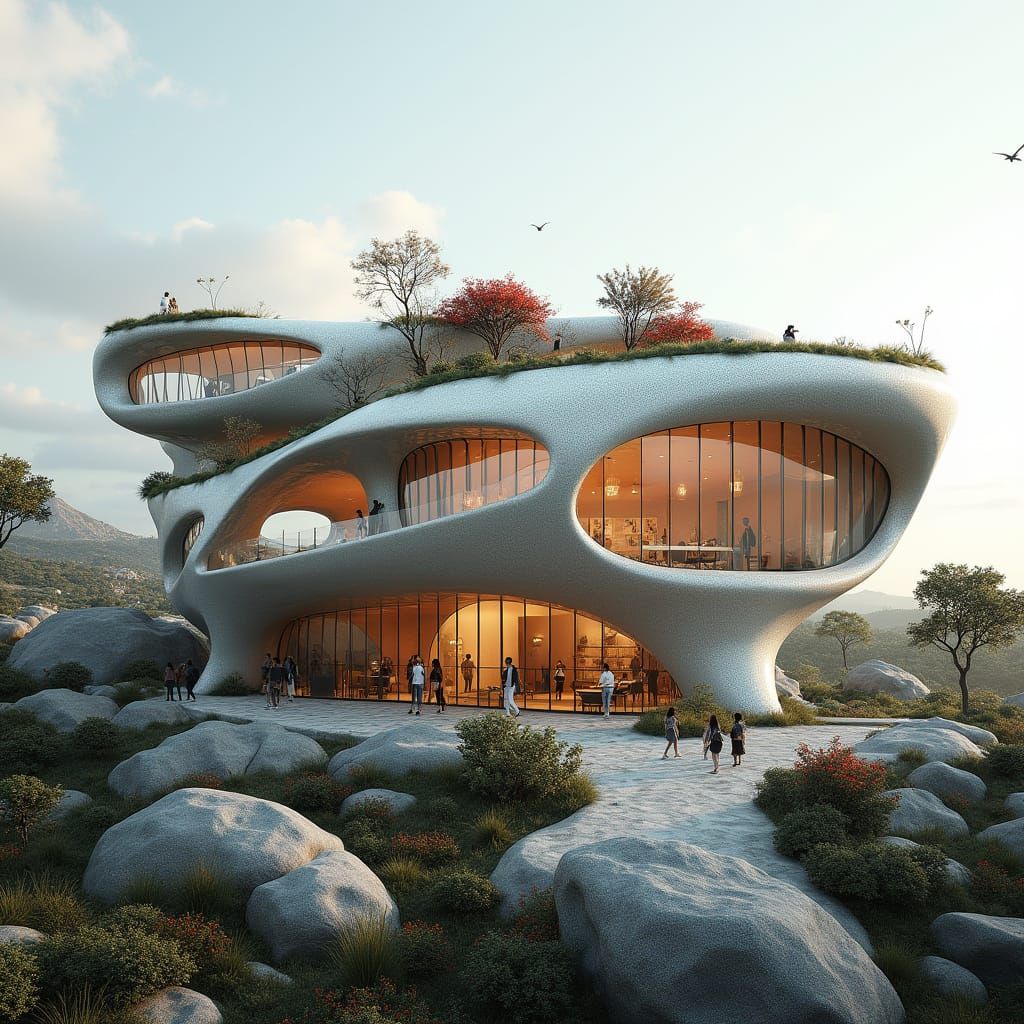 Futuristic Bionic Building with Iranian Geometric Forms