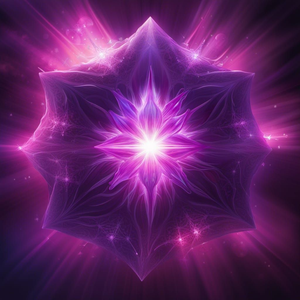 Violet Flame Diamond with Quantum Starlight