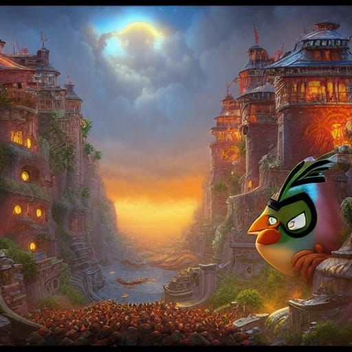 Cinematic Angry Birds Comic Book Art