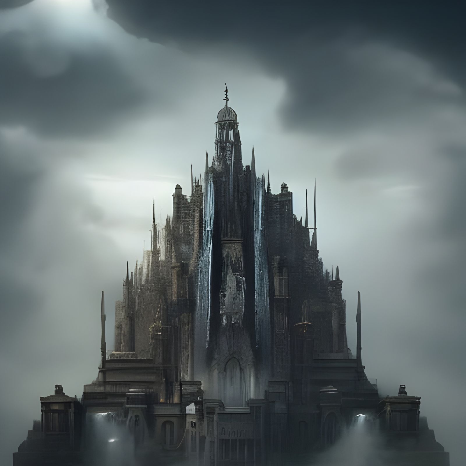 Epic Maximalist Cityscape Digital Matte Painting