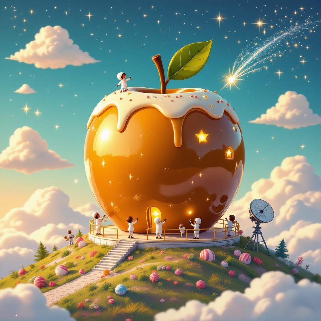 Candy Land Observatory in the Style of Loish