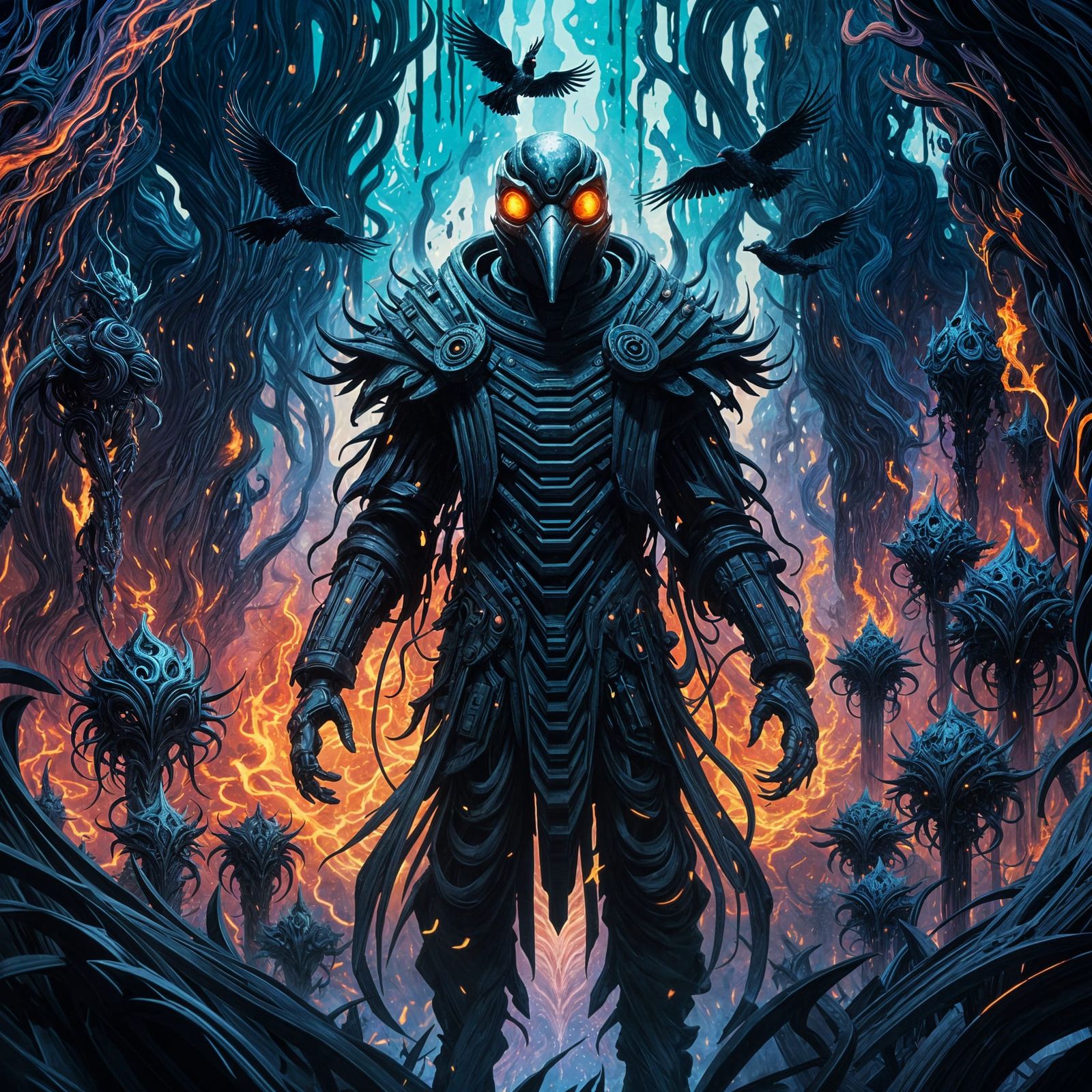 Bio-Weapon in Nightmarish Chaos, Inspired by Expressionist A...