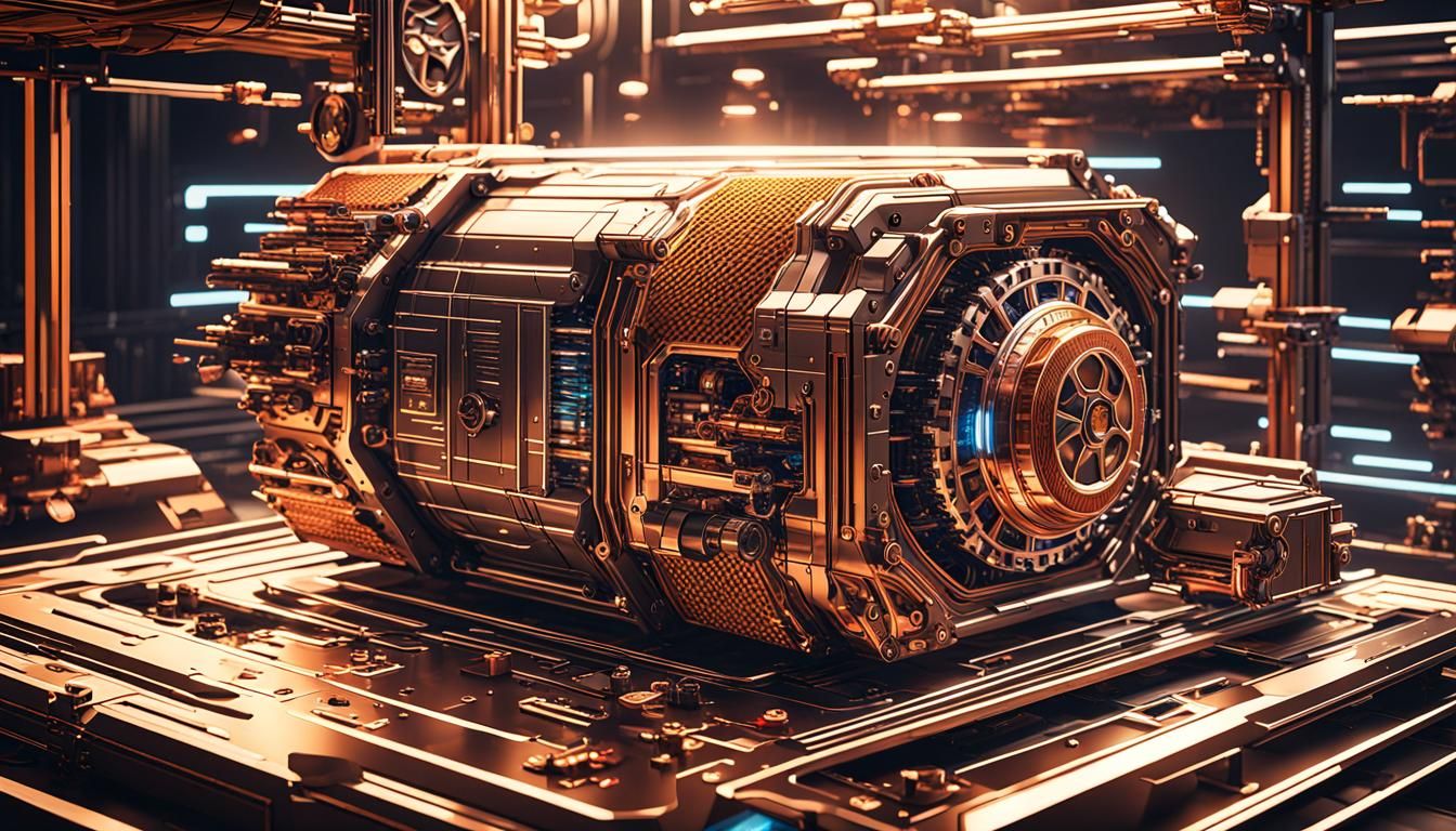 Futuristic Vintage Technology Machine in Cinematic Style