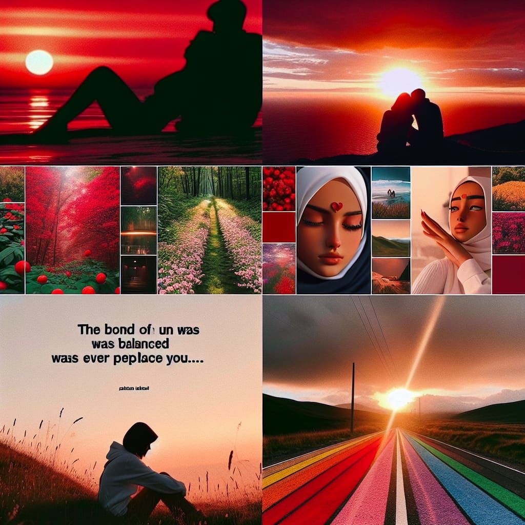 Romantic Sunset Silhouette: A Tranquil Moment