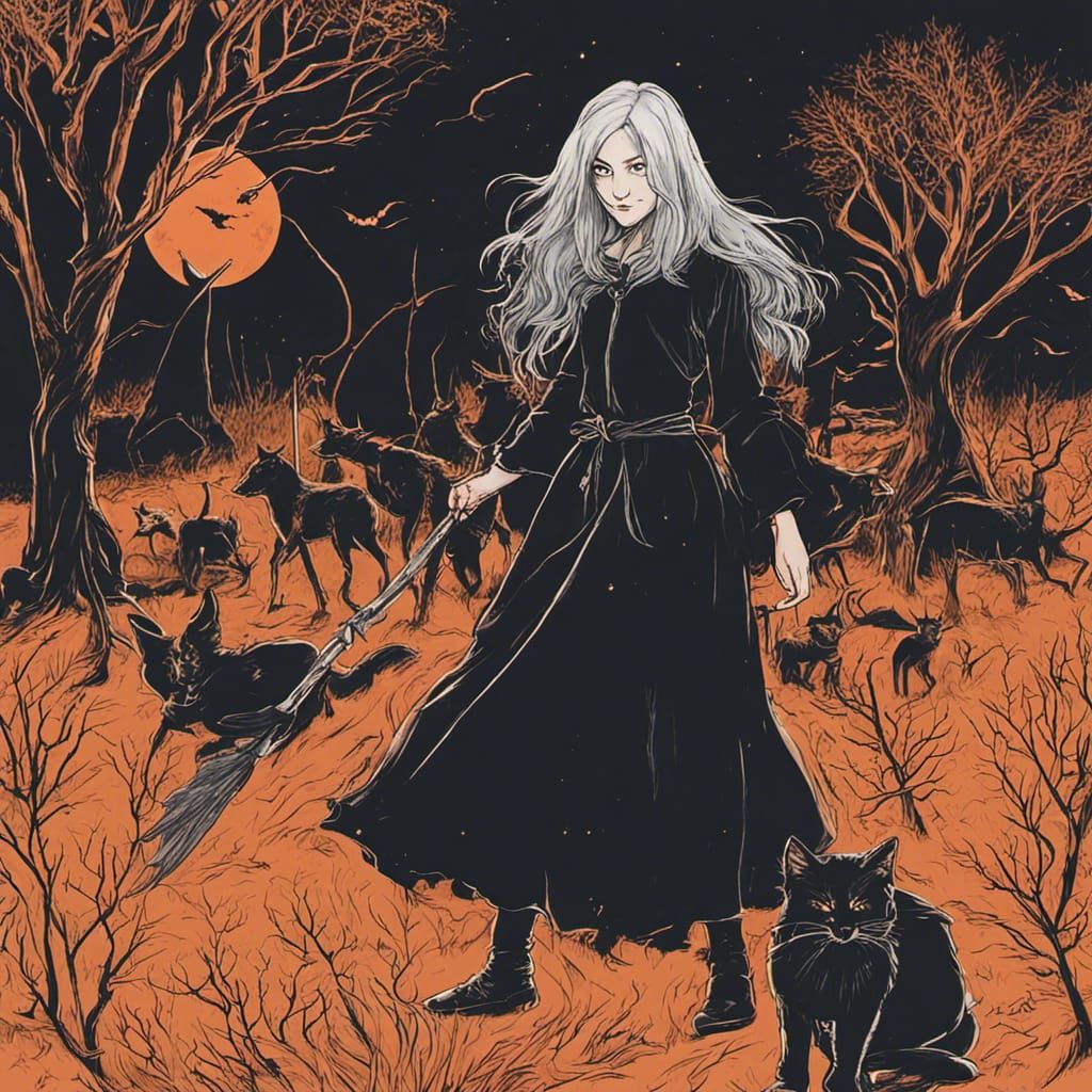 Mystical Season of the Witch AI Art