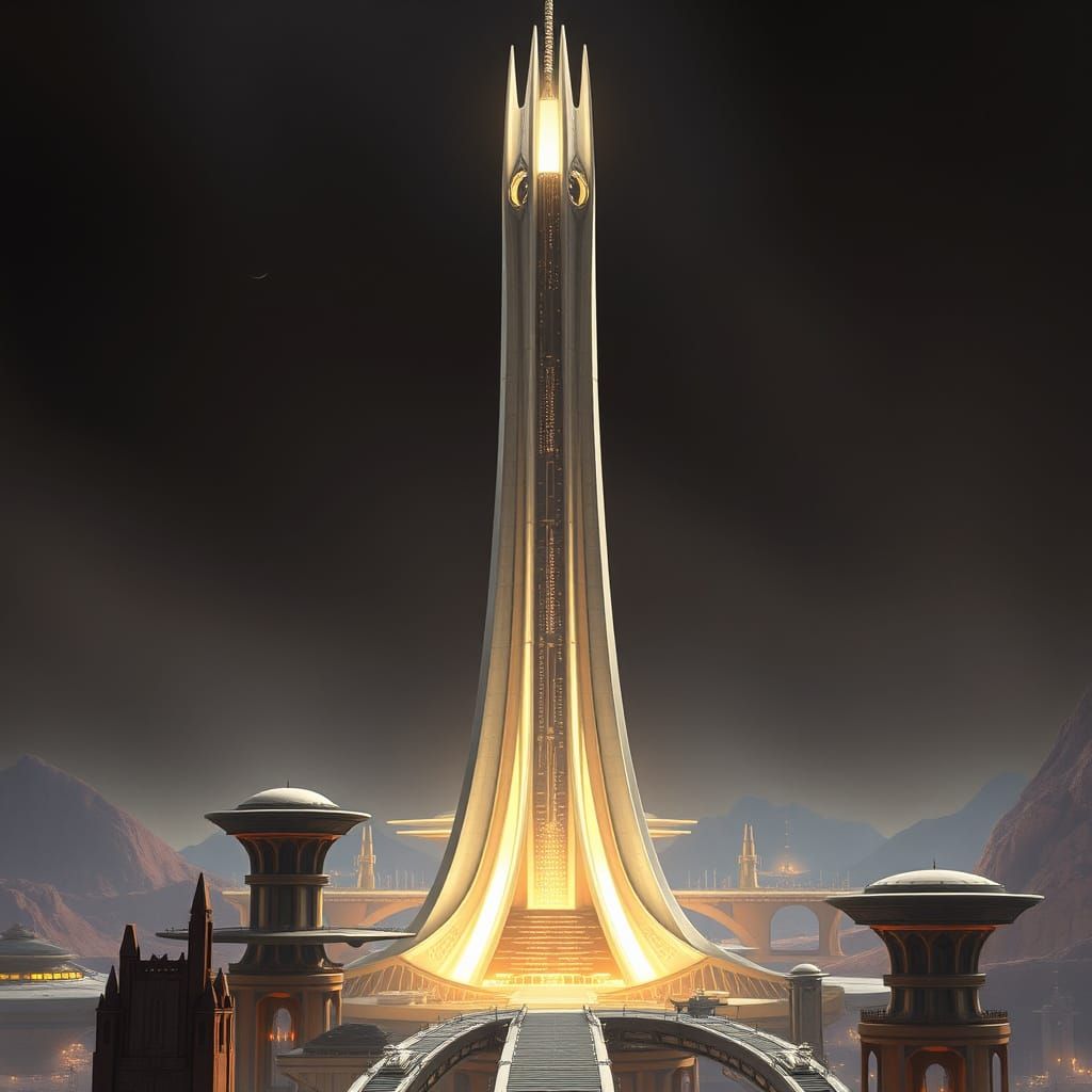 Ethereal Jedi Tower Rises in Upper City of Taris