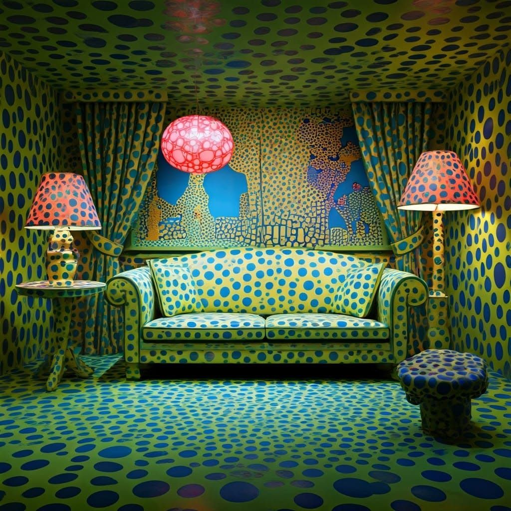 Polka-dotted Room in Kusama Style