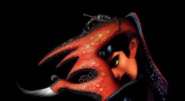 Purgatori in Qajar Art Style by Studio Ghibli