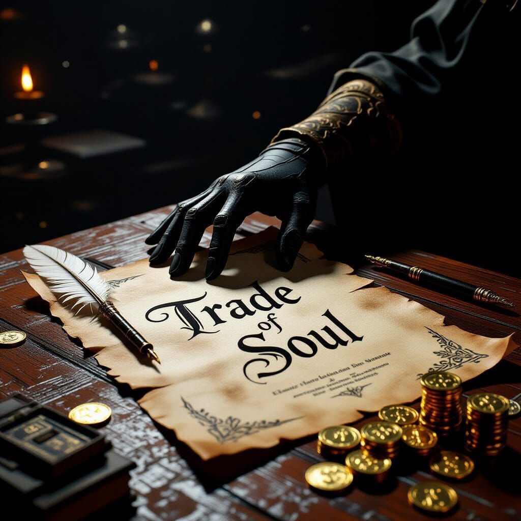 Trade of Soul: Hand Emerging from Darkness