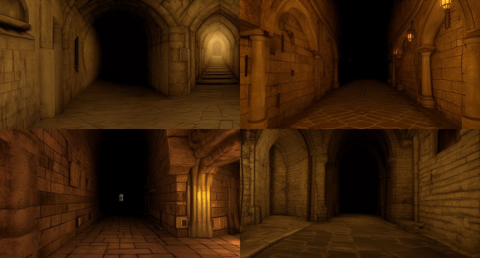 Cinematic 4K: Enormous Dungeon Corridor