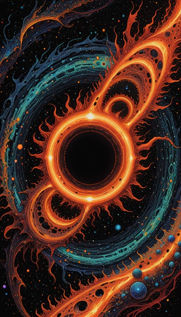 Cosmic Black Hole Devouring Time and Space in a Holographic ...