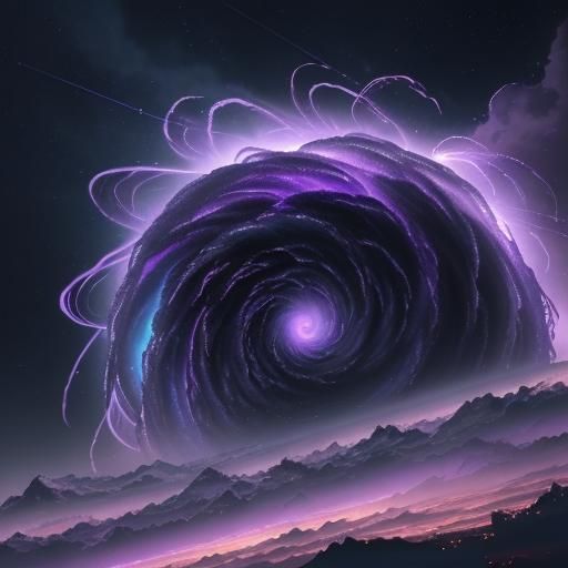 Vibrant Cyclone in Anime-Inspired 3D Art