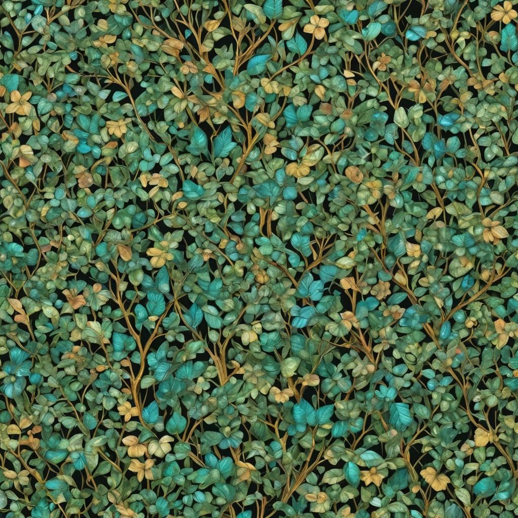 Luminous Fairies in Ornate Labyrinth: Abstract Surreal Art