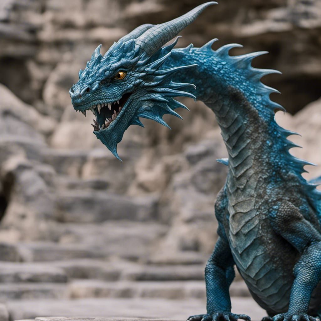 Blue Dragon (Draco Electricus) Color Photograph