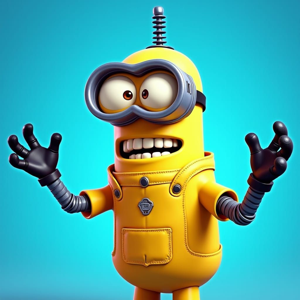 Bender as a Minion: Cartoon Mashup