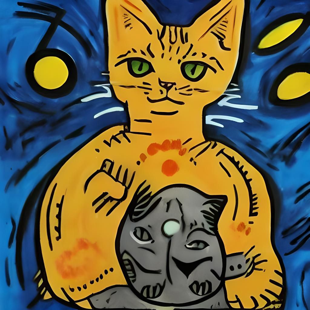 Atomic Cat Art: A Whimsical Creation