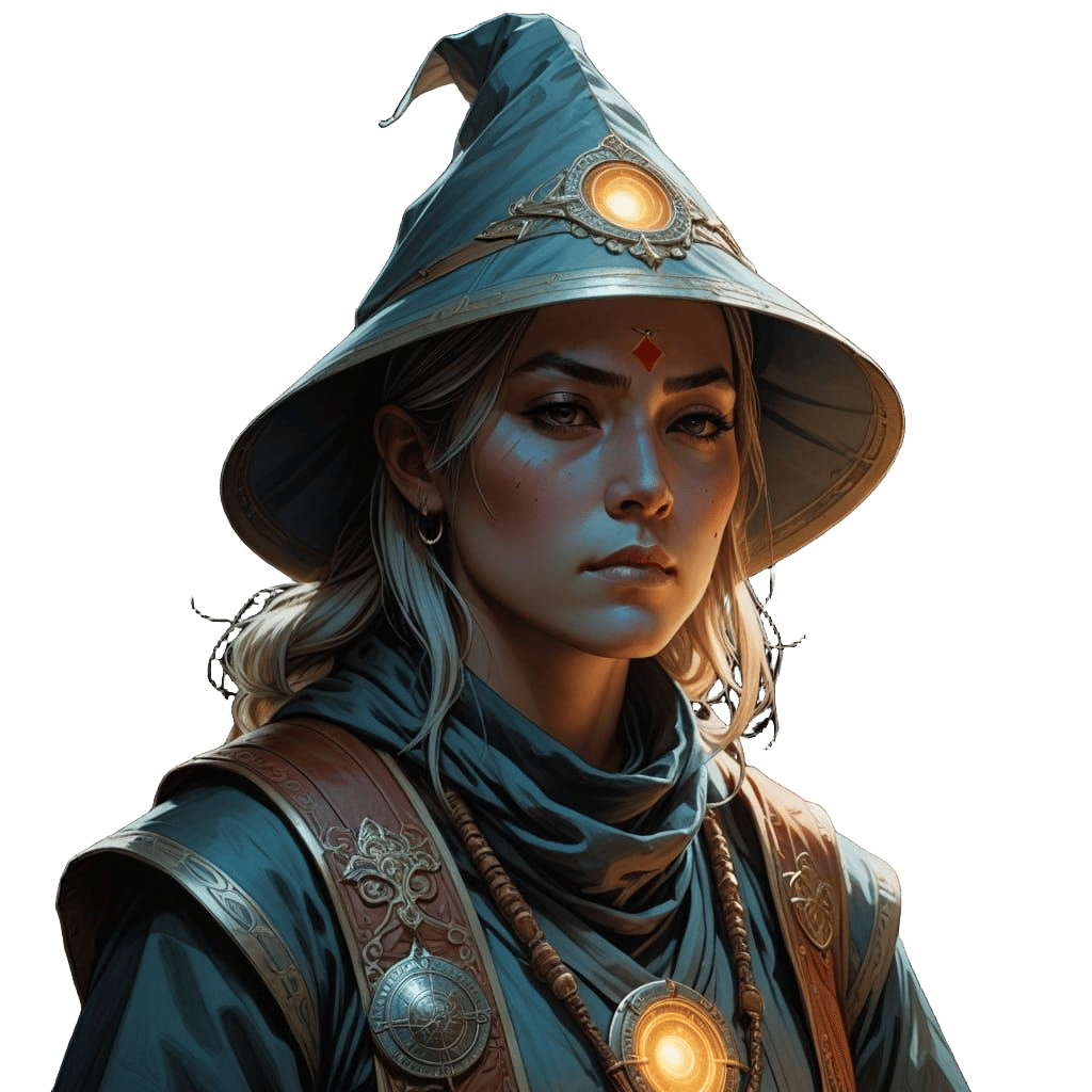 Female Monk in Comic Book Art Style