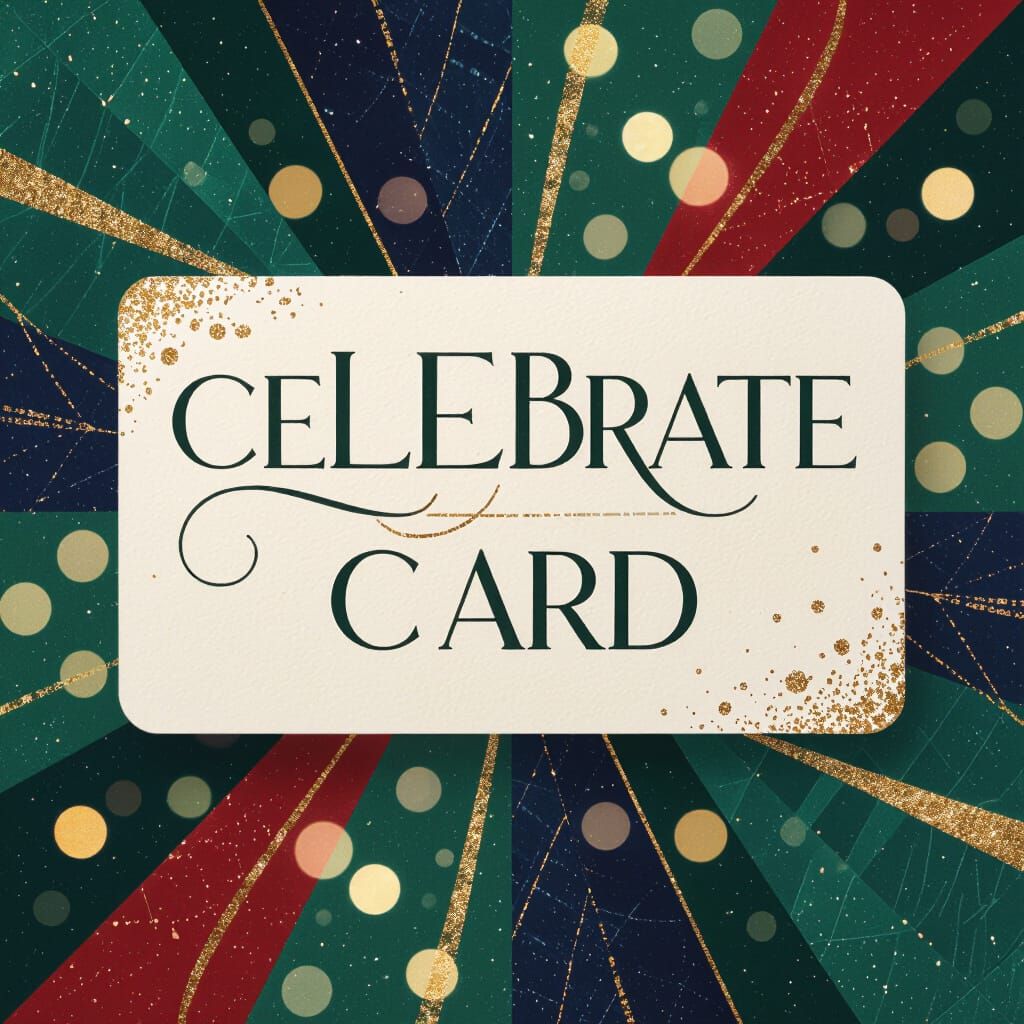 Festive Gift Card Design with Elegant Typography