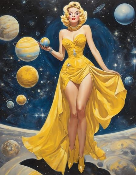 Mysterious Orbs Interact in Surreal Scene