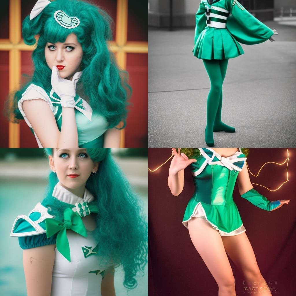 Sailor Neptune 80s Photoshoot with Bokeh