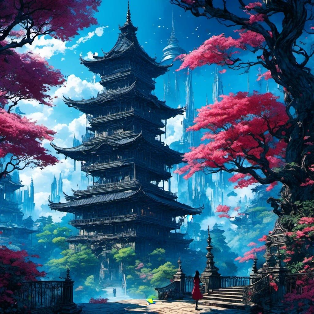 Tower with Color Wash Effect