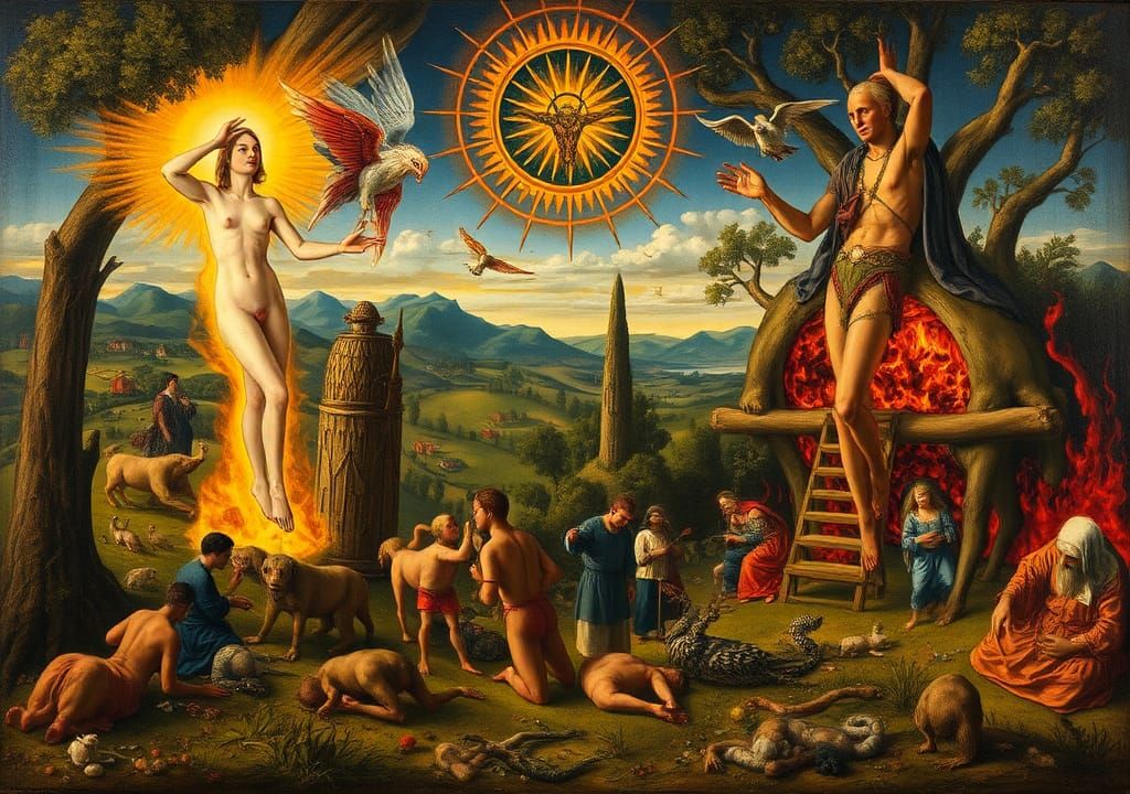 Surreal Renaissance Landscape Inspired by Bosch